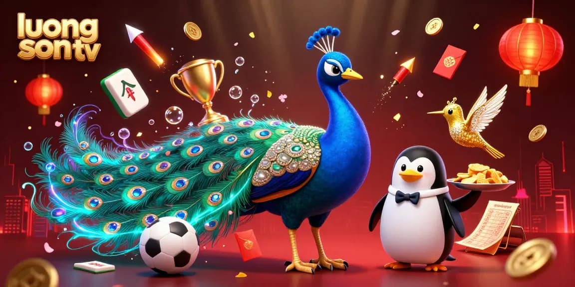 Experience thrilling sports betting excitement with luong son tv in this vibrant 3D illustration.