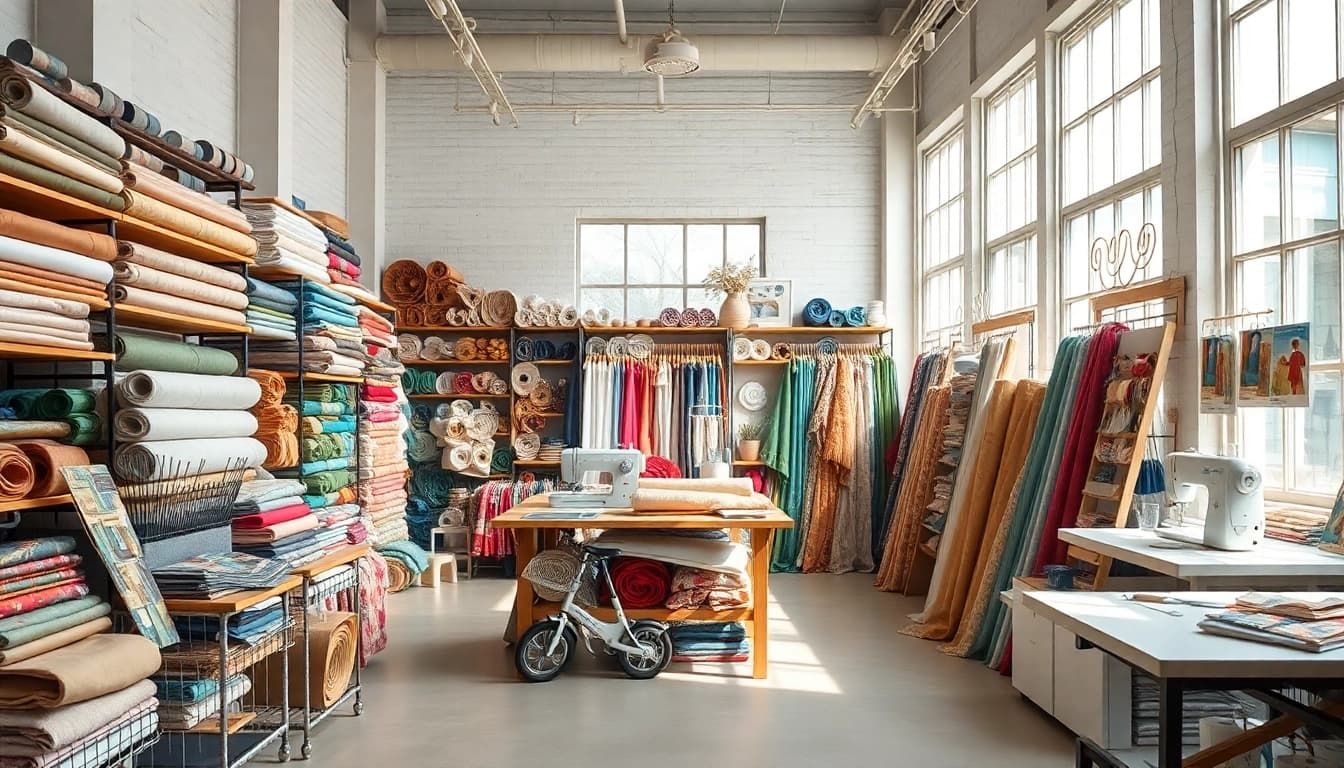 Bekijk de stoffen webshop nederland met kleurrijke stoffen en een uitnodigende sfeer.