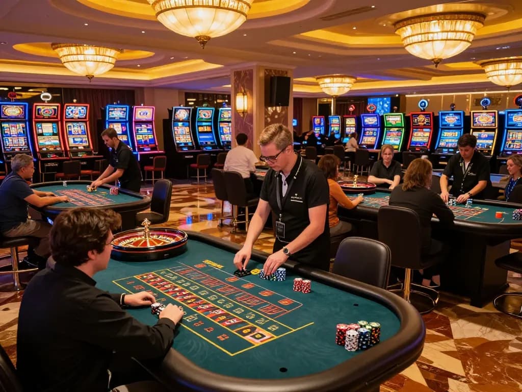 Players engaging in roulette action at SC88 Casino, vibrant atmosphere with warm lighting and excitement