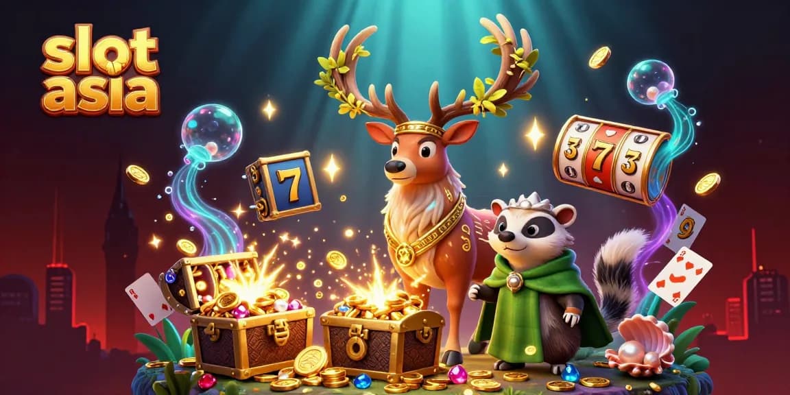 Spin to win at slot asia with vibrant characters amidst riches and thrills in this dynamic casino scene.
