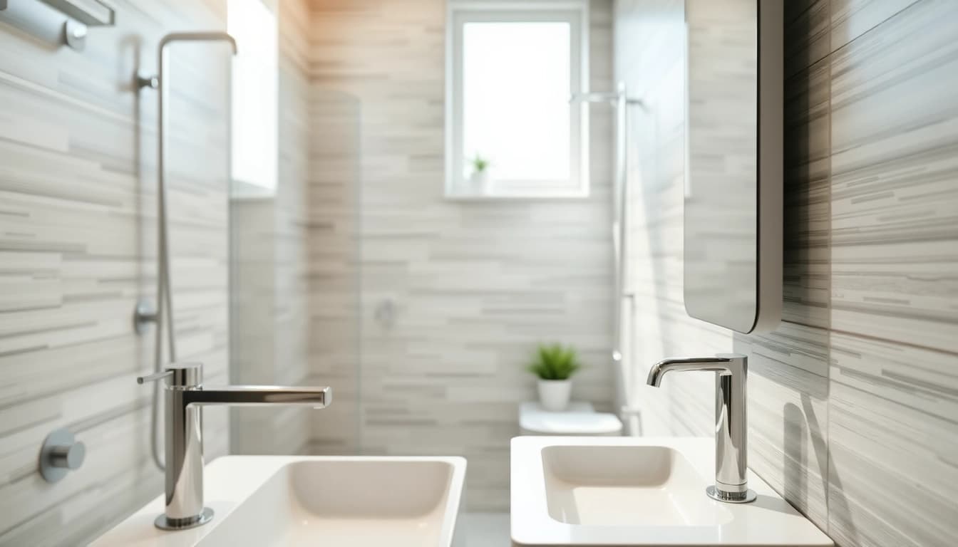 In einem modernen Badezimmer mit sonni sanitär Produkten, eleganten Armaturen und einer ruhigen Atmosphäre.