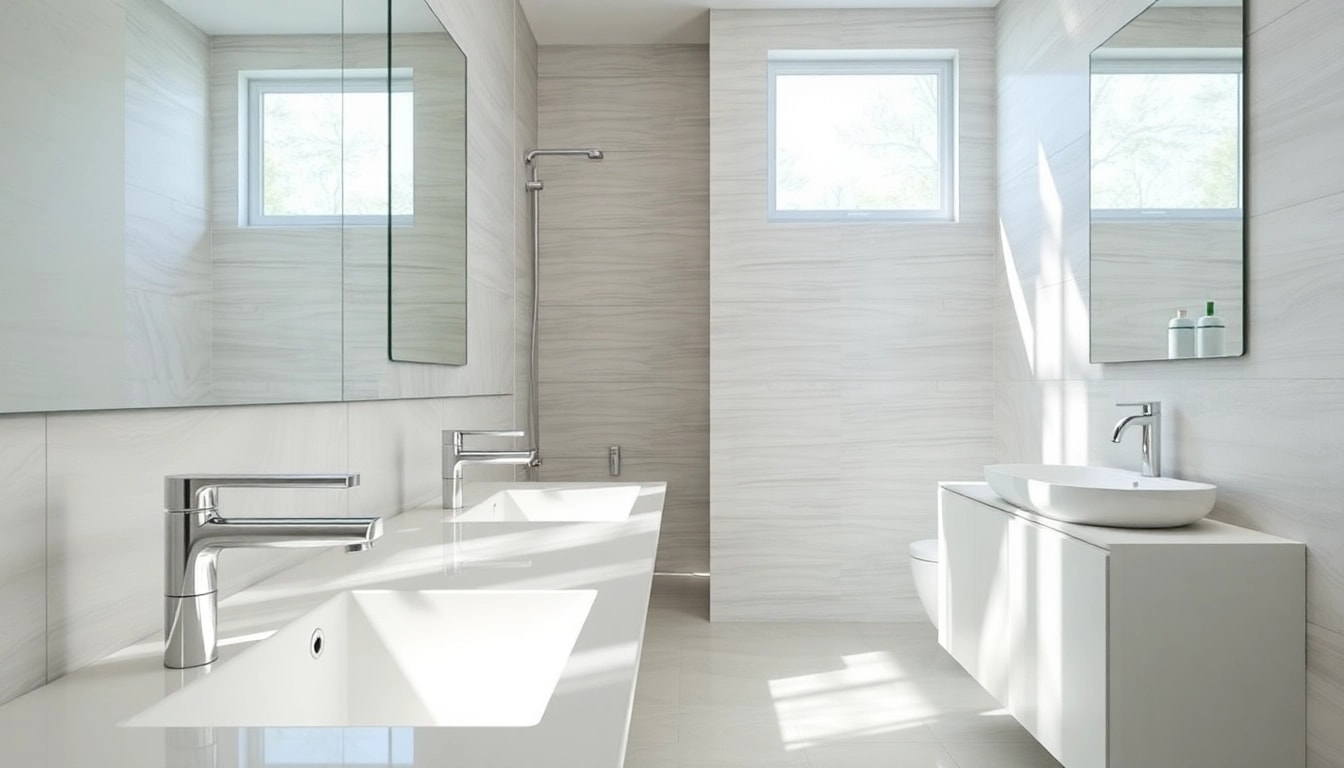 Erleben Sie trendige Badezimmergestaltung mit sonni sanitär Produkten und moderner Eleganz.