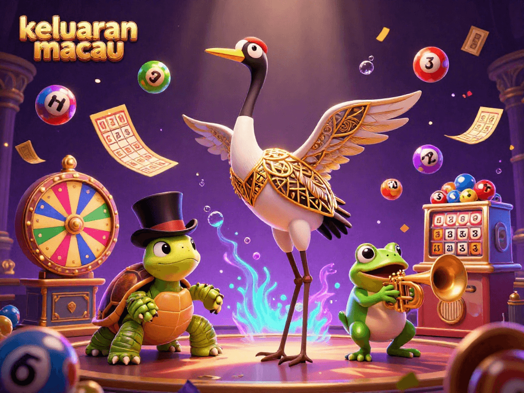 Experience keluaran macau in an exciting game scene with dynamic lottery elements and vibrant characters.