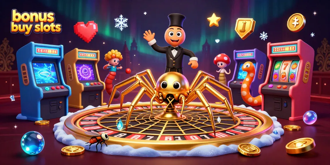 Engage with exciting bonus buy slots in this vibrant 3D casino scene.