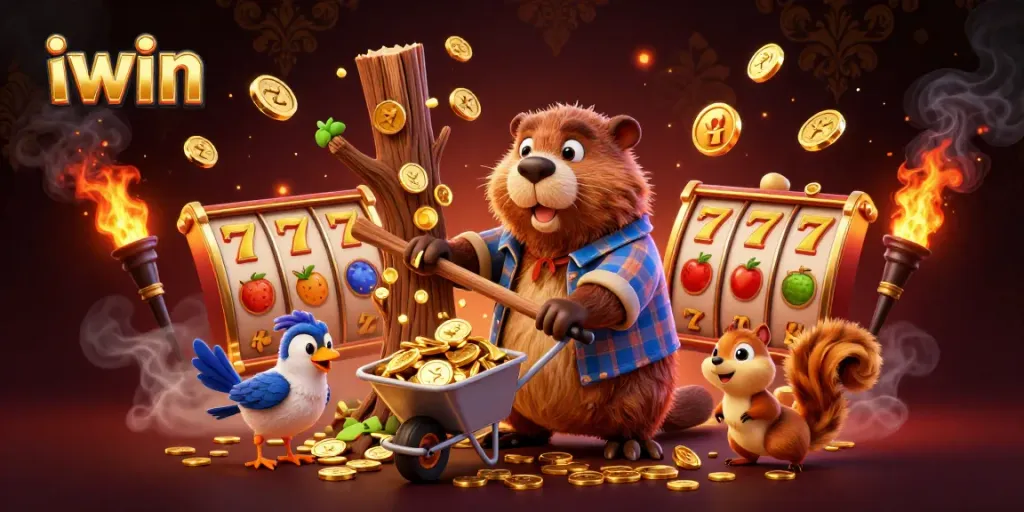 iwin showcases a vibrant 3D scene with cartoon characters and exciting casino elements during gameplay.