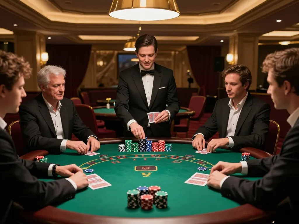 Players engaging in strategic blackjack game at luxurious casino table with C168 atmosphere.