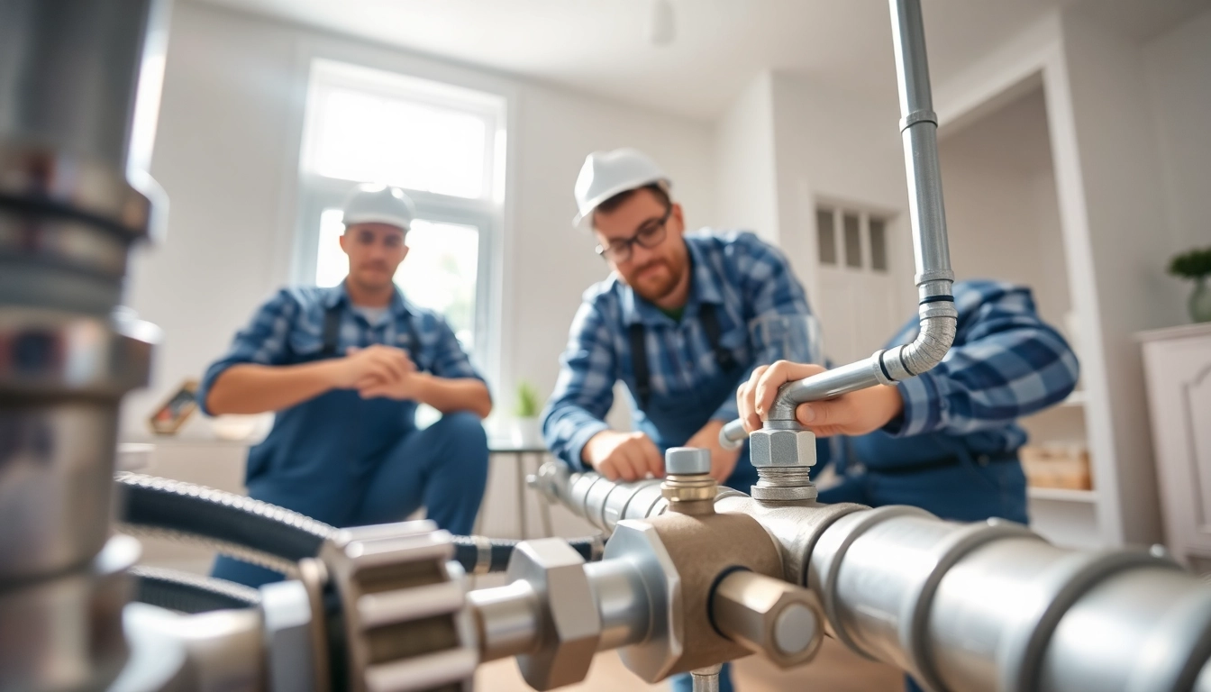 Performing whole house repiping services Tampa with professional plumbers in a modern home.