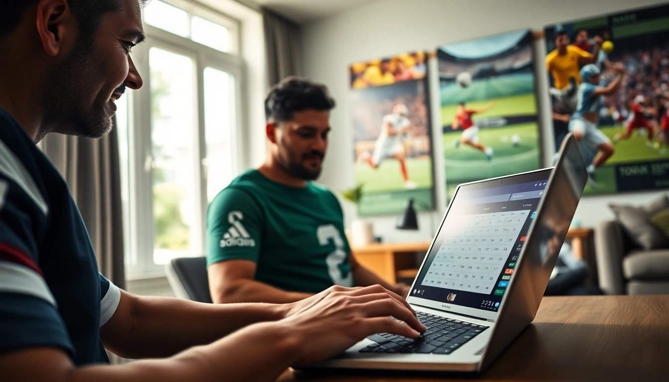 Using Sports Betting Calculators in a modern home office for enhanced betting strategies.