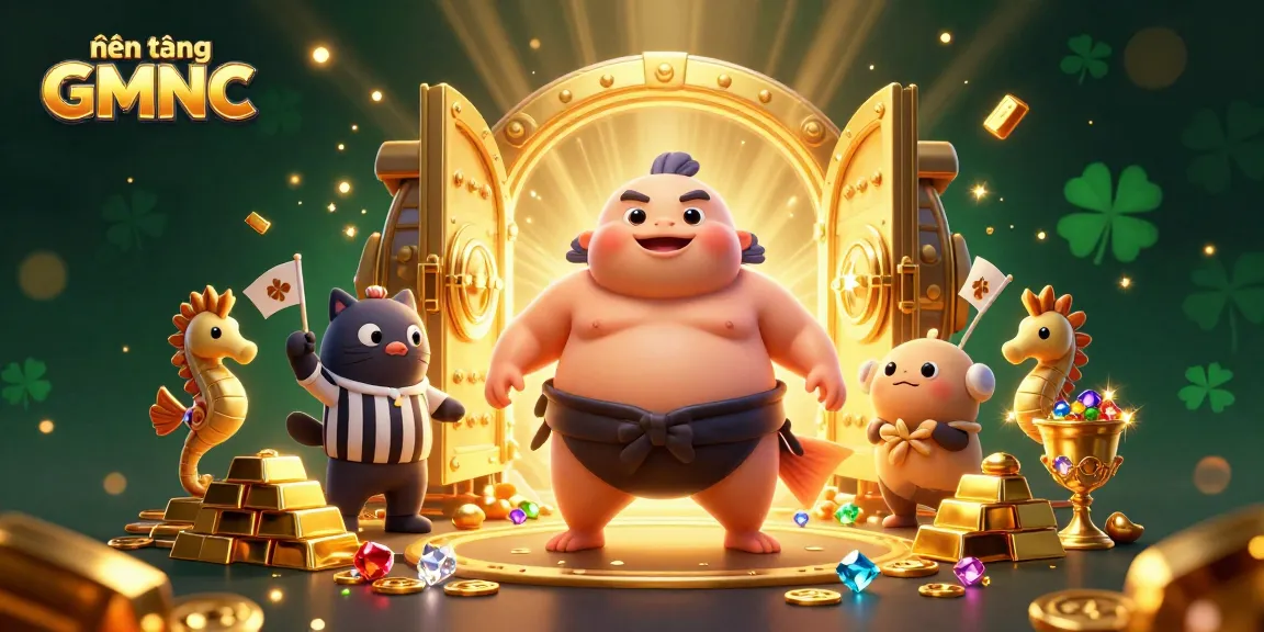Engage with nền tảng GMNC in an underwater casino scene, celebrating treasure and winning strategies.