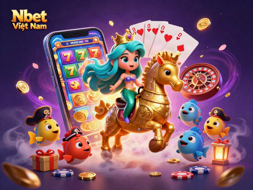 Nbet Việt Nam invites players to experience immersive casino fun with a vibrant scene full of magical elements.