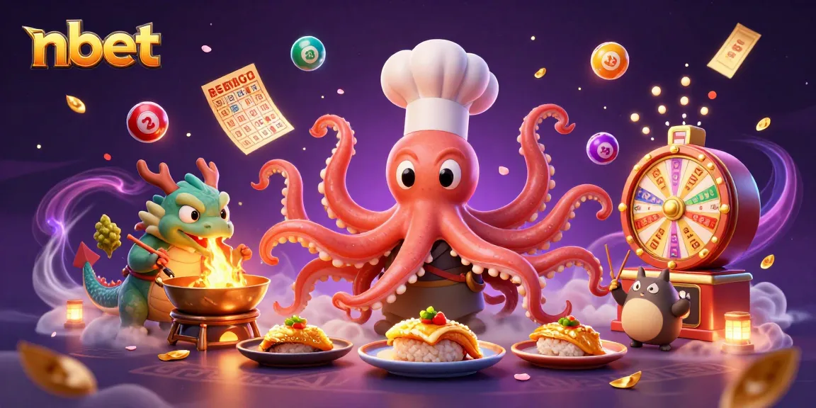Experience the excitement of nbet with colorful lottery games and dynamic characters in this vibrant illustration.