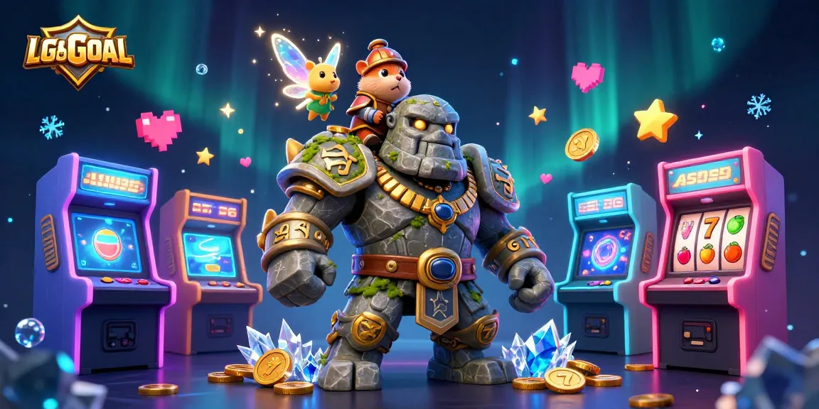 Experience the vibrant excitement of LGOGOAL with a 3D scene full of game magic and casino elements.