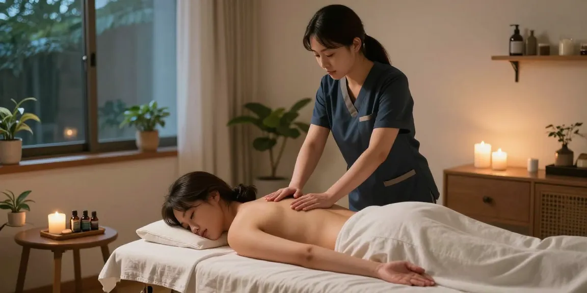 Experience a premium 김포출장안마 in a serene home setting with a professional therapist.