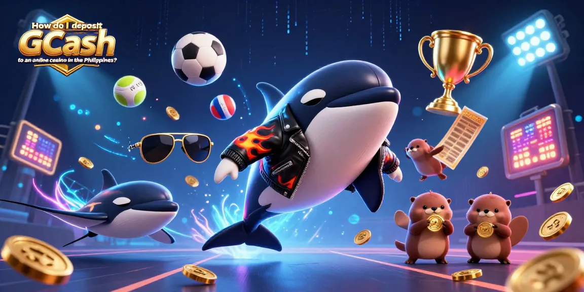 Learn how to deposit GCash to an online casino in the Philippines with this vibrant 3D illustration.