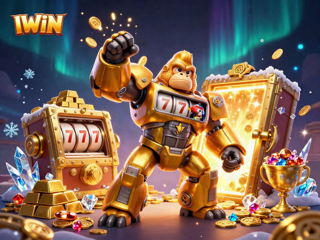 IWIN's golden gorilla mech transforms gameplay with jackpot excitement and treasure galore!
