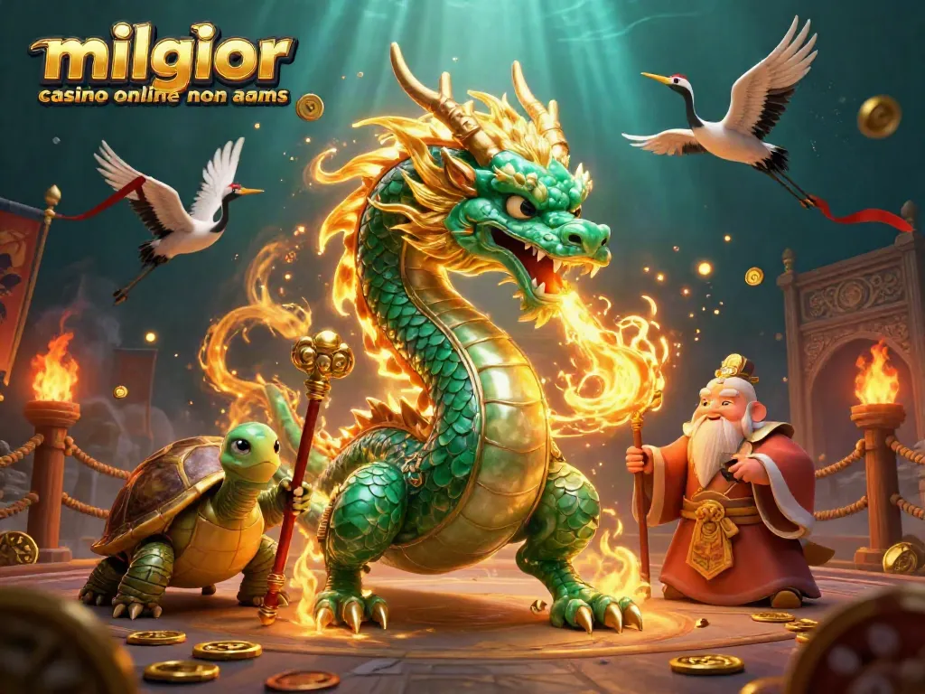 Gioca nei migliori casino online non aams con drago e tartaruga saggia in un mondo di avventure.