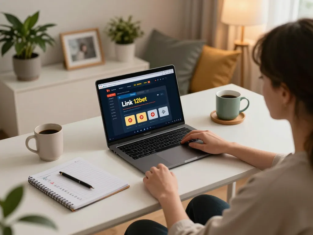 Người chơi tham gia với casino trực tuyến Link 12bet trên laptop, thể hiện lối chơi chiến lược