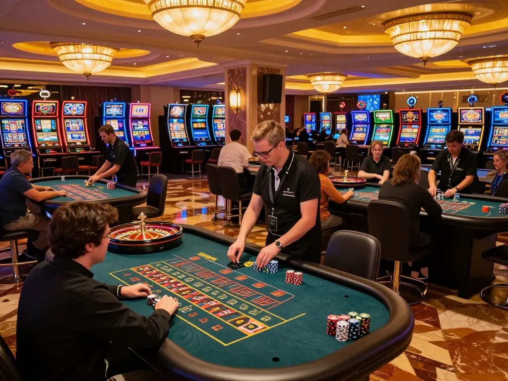 Players engaging in roulette action at SC88 Casino, vibrant atmosphere with warm lighting and excitement