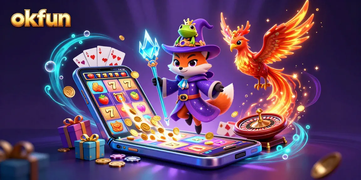 Engage in thrilling gameplay at okfun with an enchanting wizard fox and a blazing phoenix