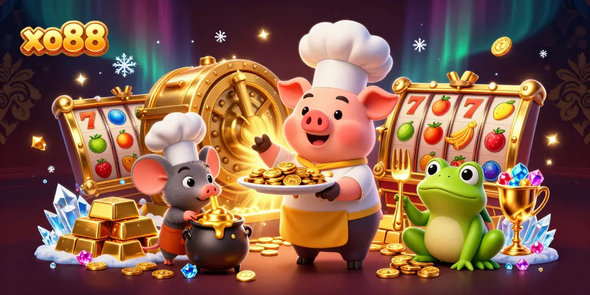 Experience high-stakes action at xo88 with vibrant slots, gold coins, and casino treasures.