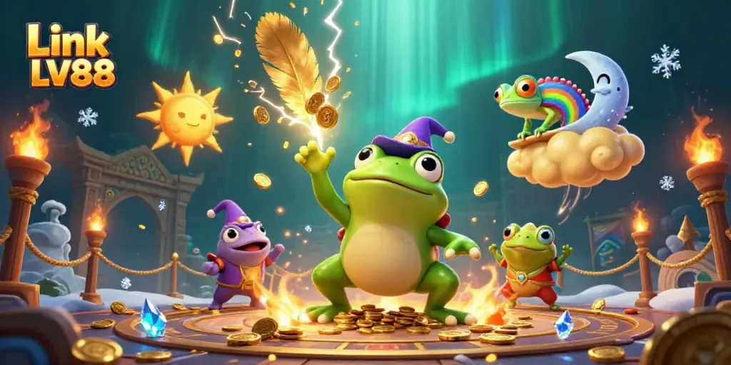 Win prizes at Link LV88 with enchanting 3D characters and magical coin storms.