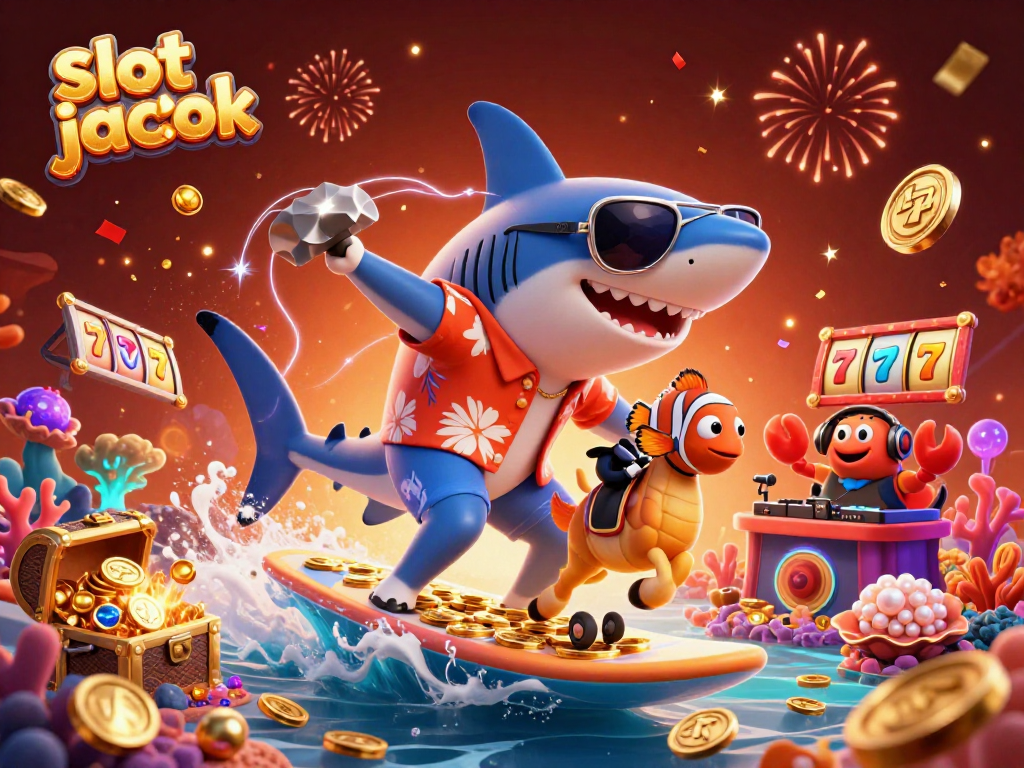 Experience the excitement of a slot jackpot with vibrant underwater characters and dazzling treasures!