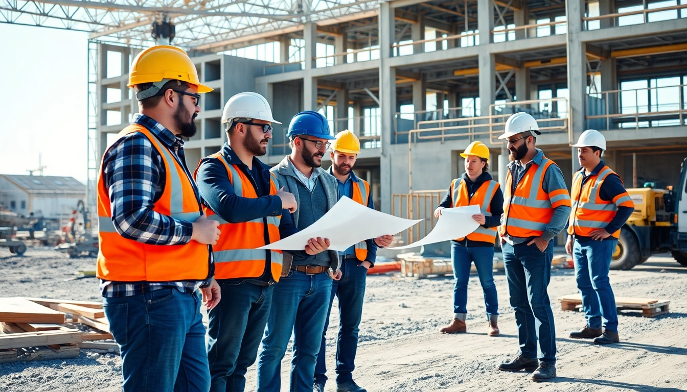 New Jersey Commercial General Contractor team collaborating on construction projects.