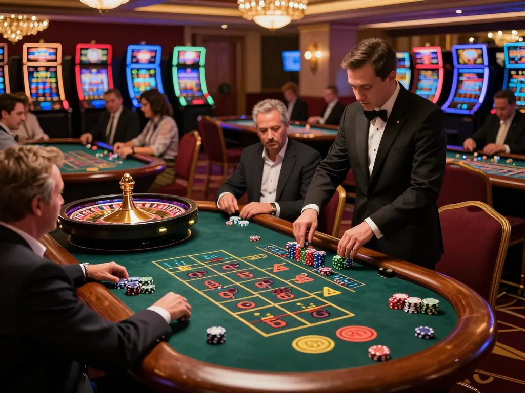 Engaging roulette gameplay at a casino featuring excitement and strategy with C214 chips in action.