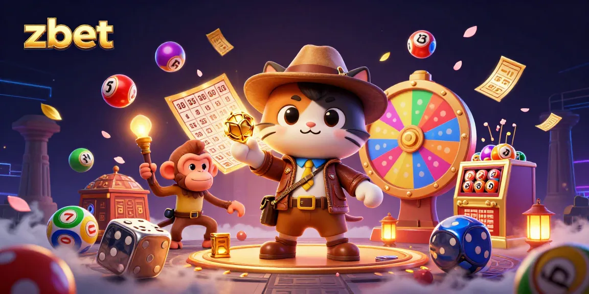 Engage with thrilling zbet casino adventures featuring an explorer cat and dynamic lottery elements.