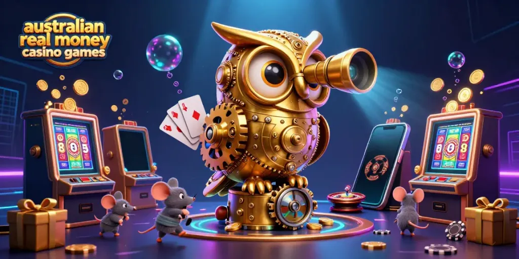 Experience the excitement of australian real money casino games with lively characters and dynamic gaming elements.