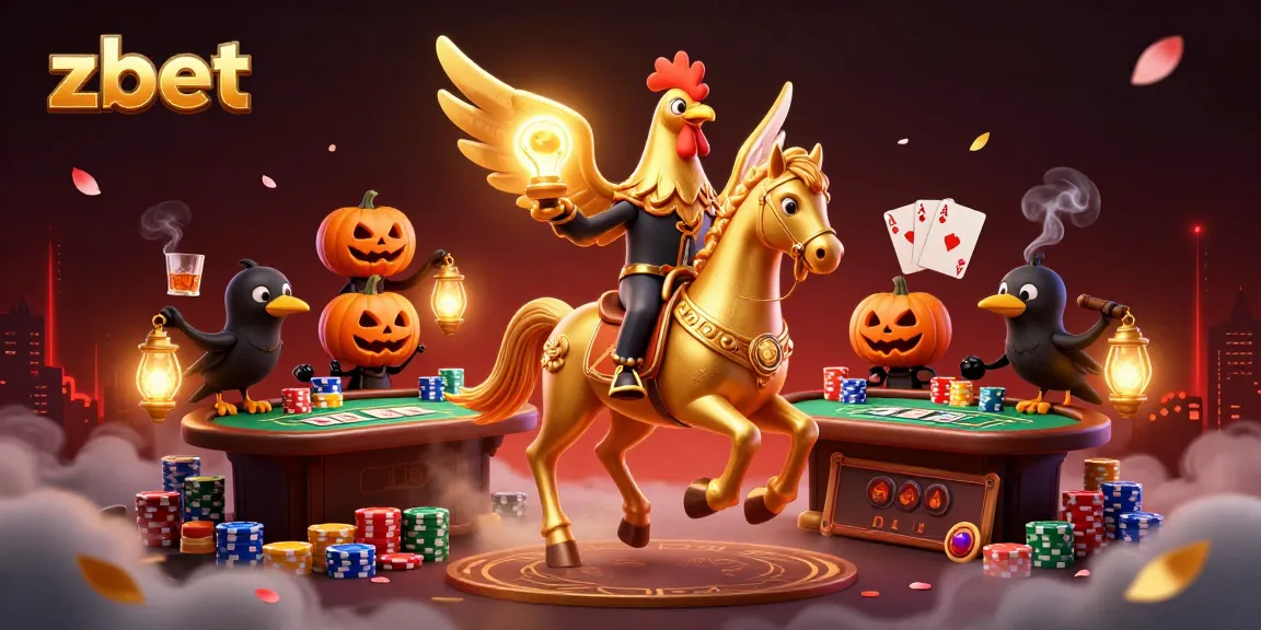 Experience thrilling zbet action in a vibrant casino scene filled with poker chips and glowing lanterns.