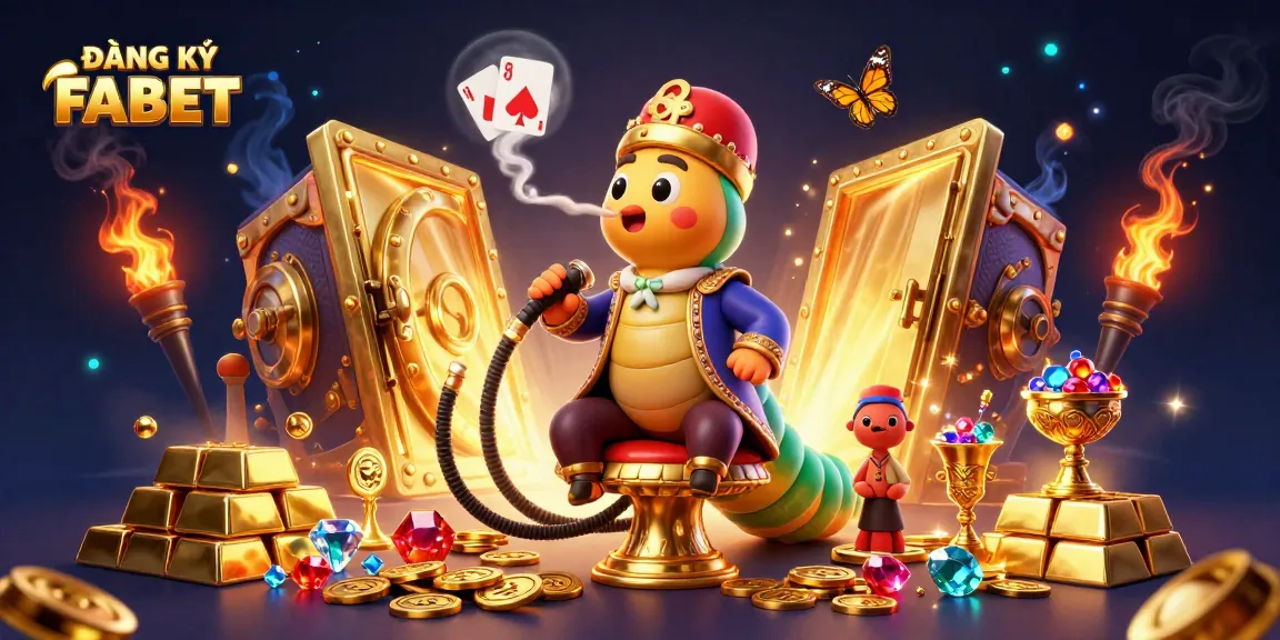Engage with ĐĂNG KÝ FABET illustrated by a vibrant casino fantasy scene featuring winning elements.