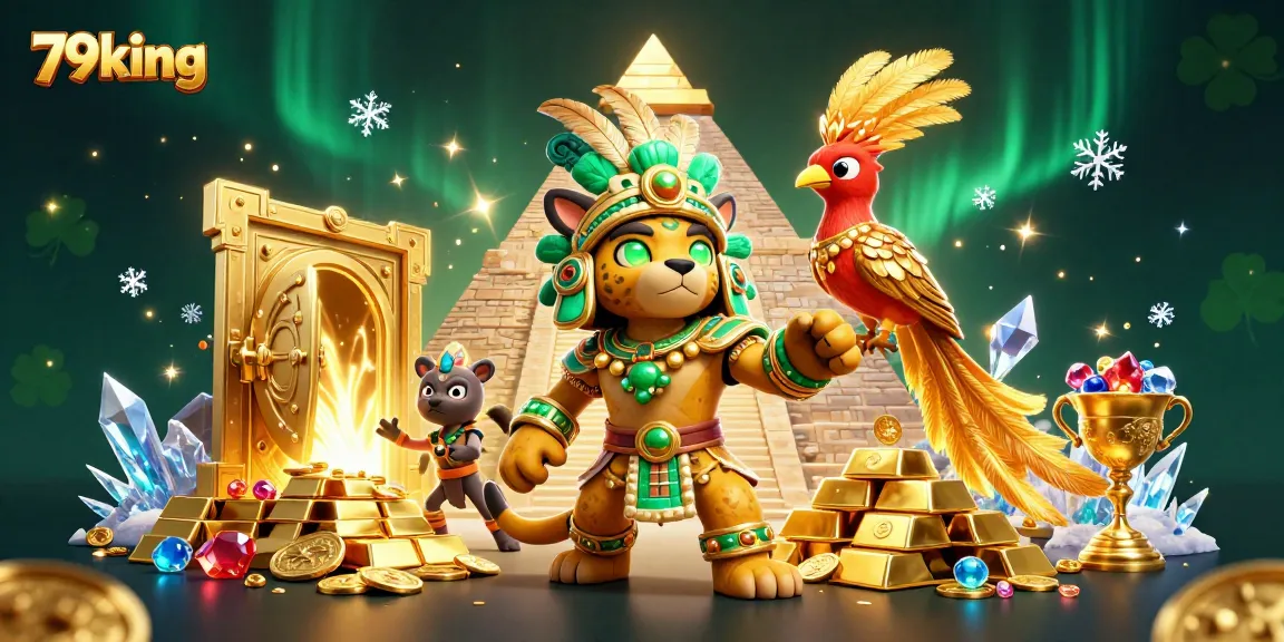 Experience the thrill of winning with 79king in a vibrant 3D casino scene filled with riches.