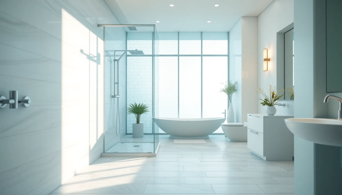Showcasing elegant showers au in a modern, luxurious bathroom with sleek fixtures.