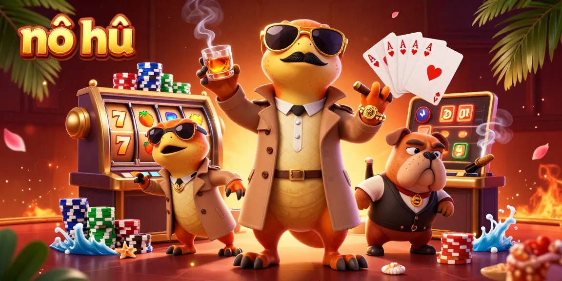 Nổ hũ slot machine action with raptors in disguise entering a casino scene.