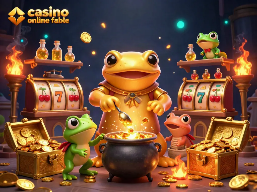 Experimenta la emoción de ganar en un casino online fiable con un divertido entorno de oro y magia.