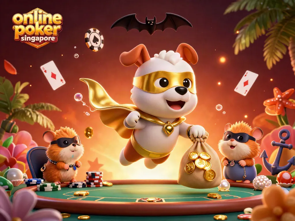 Experience online poker Singapore with vibrant characters and dynamic gaming action.