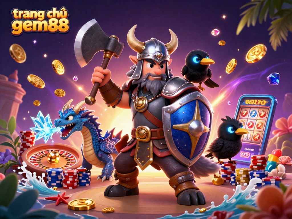 Engage in thrilling action at trang chủ gem88 with vibrant characters and casino elements, captivating play awaits!