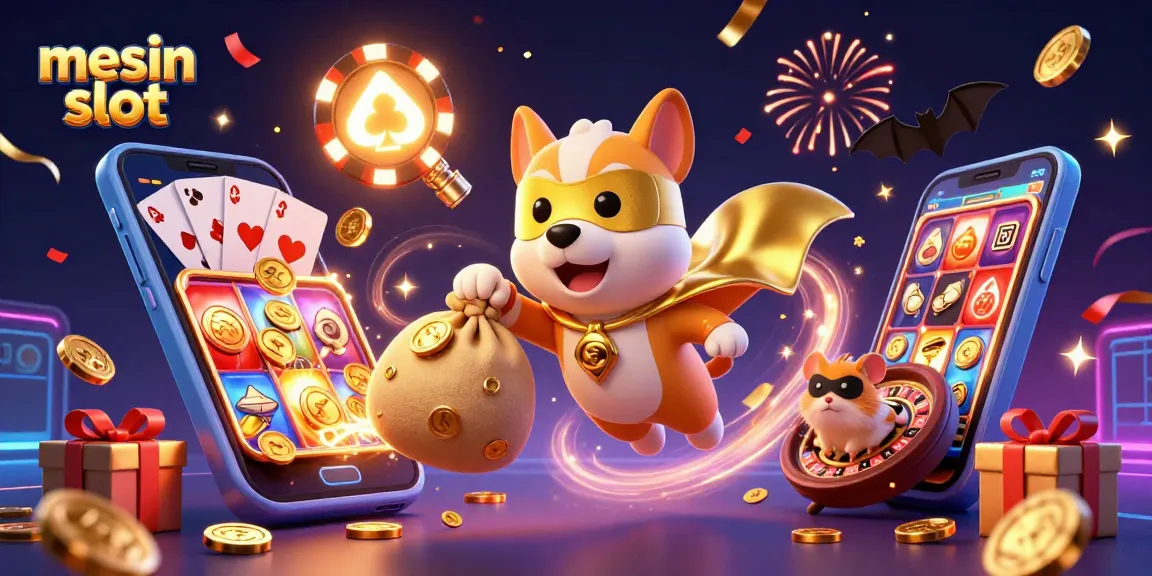 Spin the reels with mesin slot as the superhero dog and his sidekick celebrate wins!
