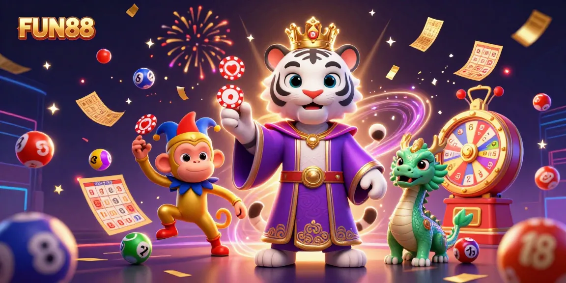 Experience excitement with FUN88 as a white tiger, a golden monkey, and a jade dragon bring the casino to life!