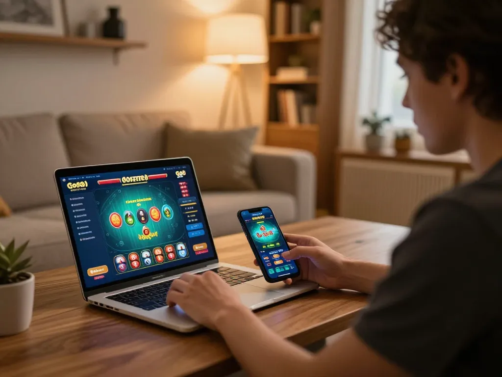 Engaging with the Go8 casino app in a comfortable home setting