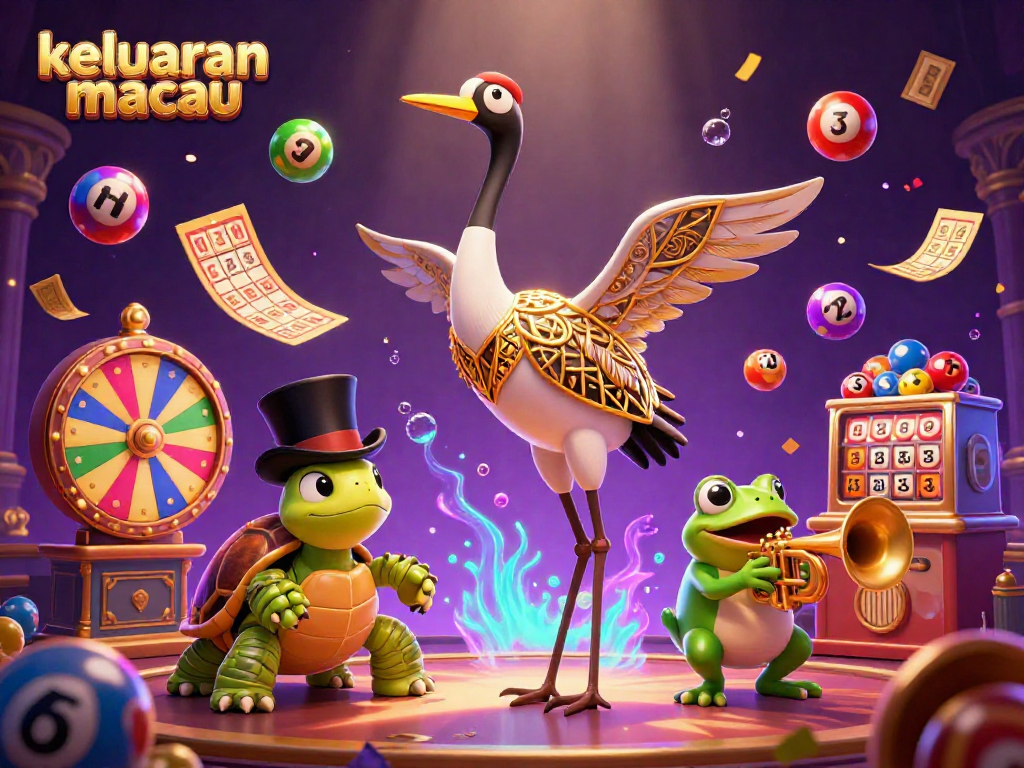 Experience keluaran macau in an exciting game scene with dynamic lottery elements and vibrant characters.