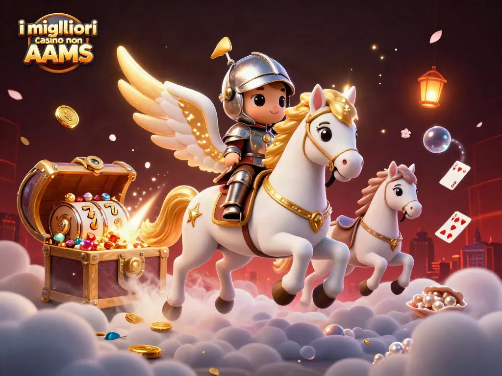 Scopri i migliori casino non AAMS con il cavallo celestiale in un'illustrazione di gioco unica.