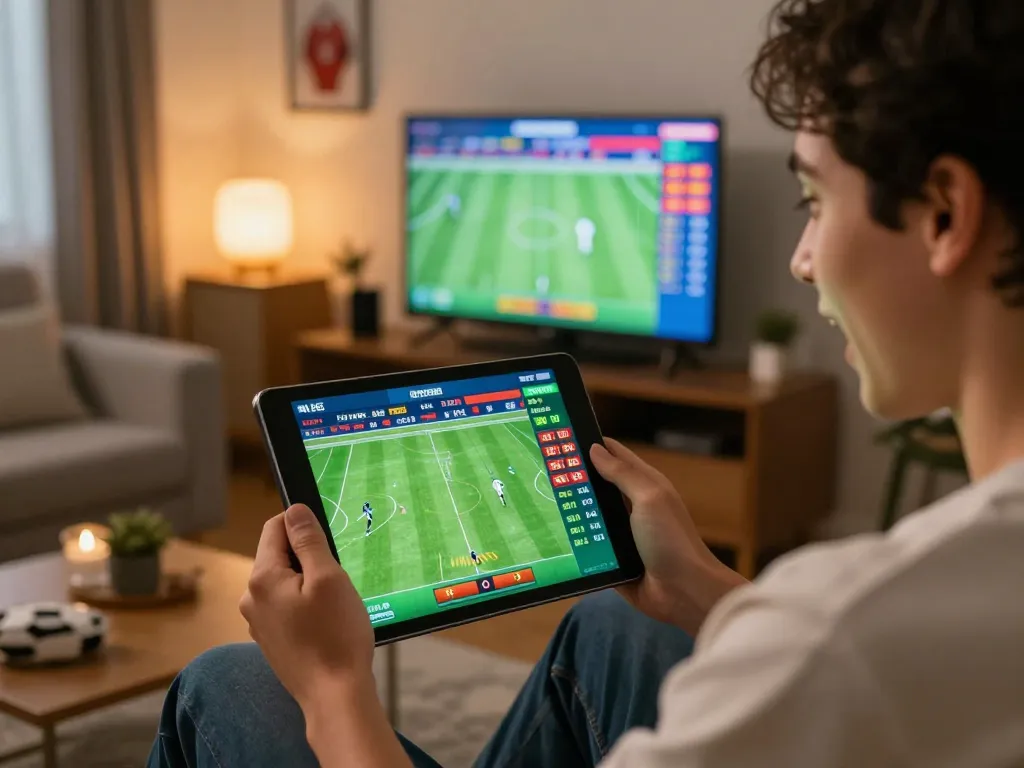 Xoilac user actively placing sports bets on live football matches, showcasing vibrant online betting activity