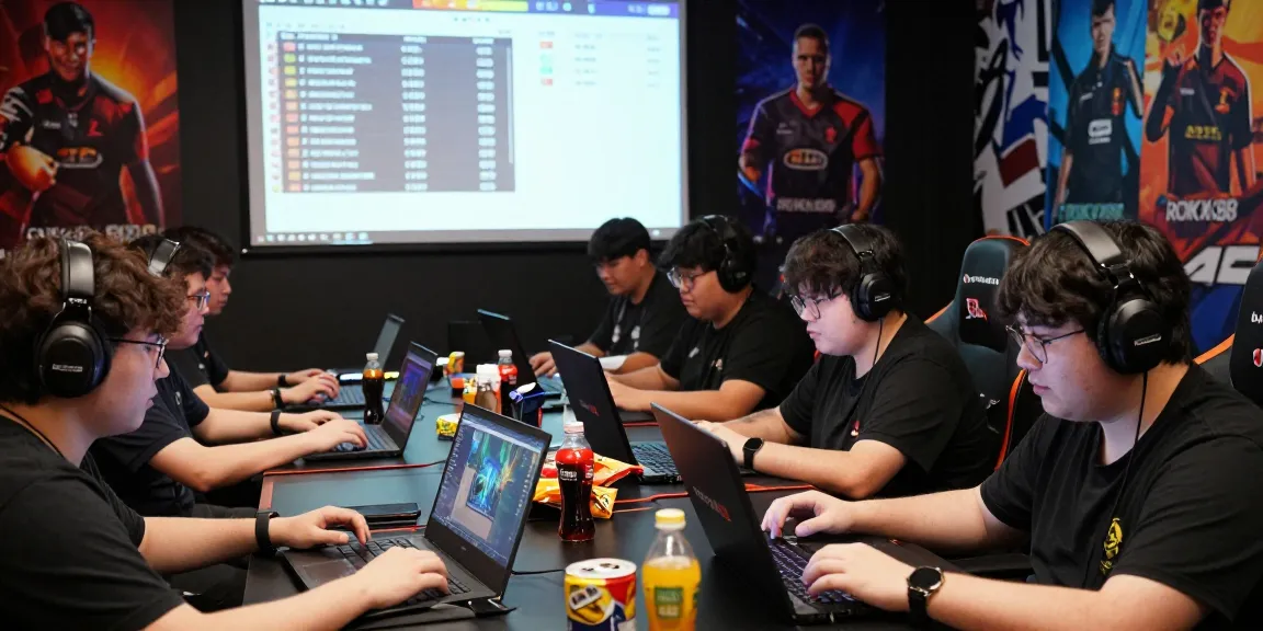 ROKOK88 login scene with players immersed in gaming on devices amid vibrant atmosphere.