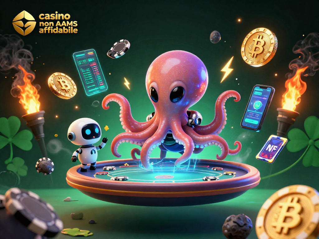 Gioca nel casino non AAMS affidabile con l'alieno polipo che gestisce una tavola da poker olografica.