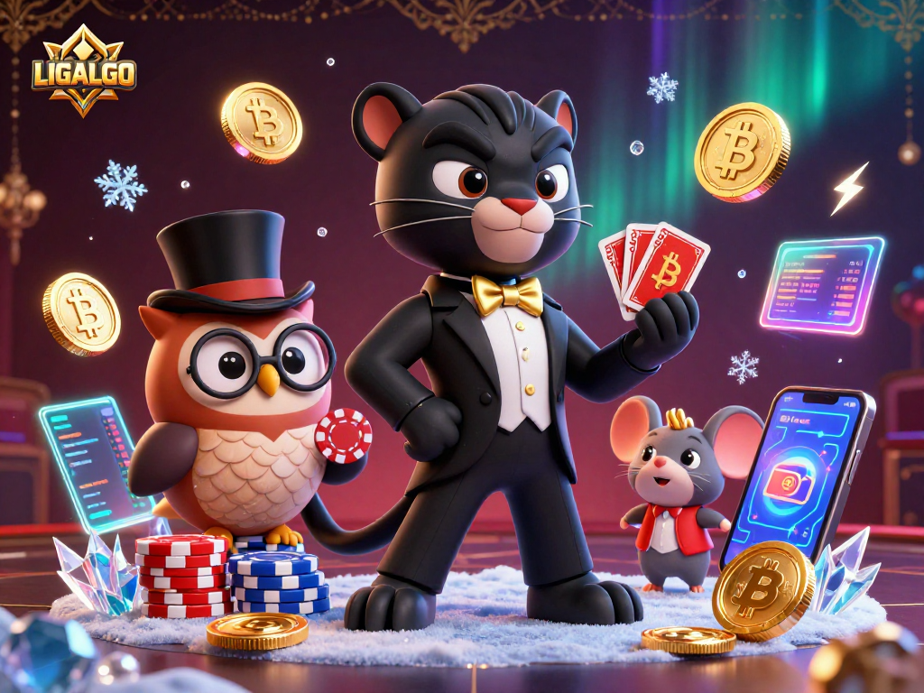 Experience LIGALGO's dynamic casino world with our stylish characters and vibrant gaming elements.