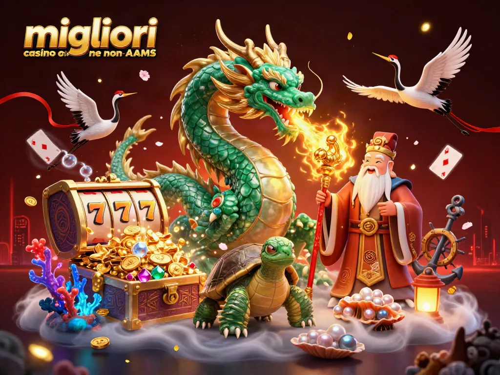 Scopri i migliori casino online non AAMS con bonus e RTP vantaggiosi in un'illustrazione dinamica.