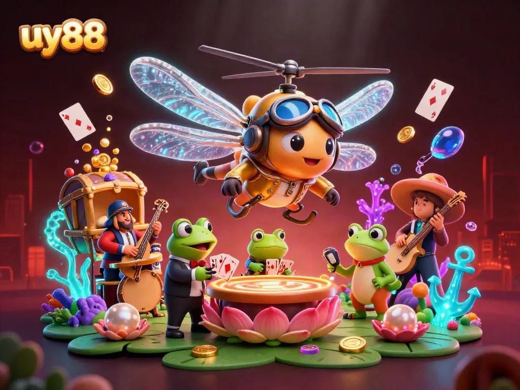 Experience the excitement of uy88 with 3D casino elements and vibrant characters in action.