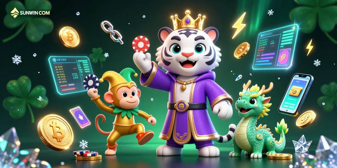 Engage with thrilling gameplay at SUNWIN COM, where a majestic tiger and playful monkey bring casino action to life.